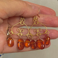 Baltic Amber Chandelier Earrings