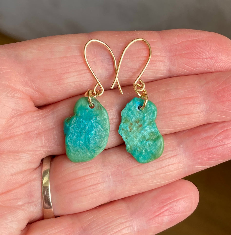 Raw Arizona Turquoise Earrings