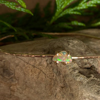 Ethiopian Welo Opal Bangle Bracelet, October Birthstone Bracelet