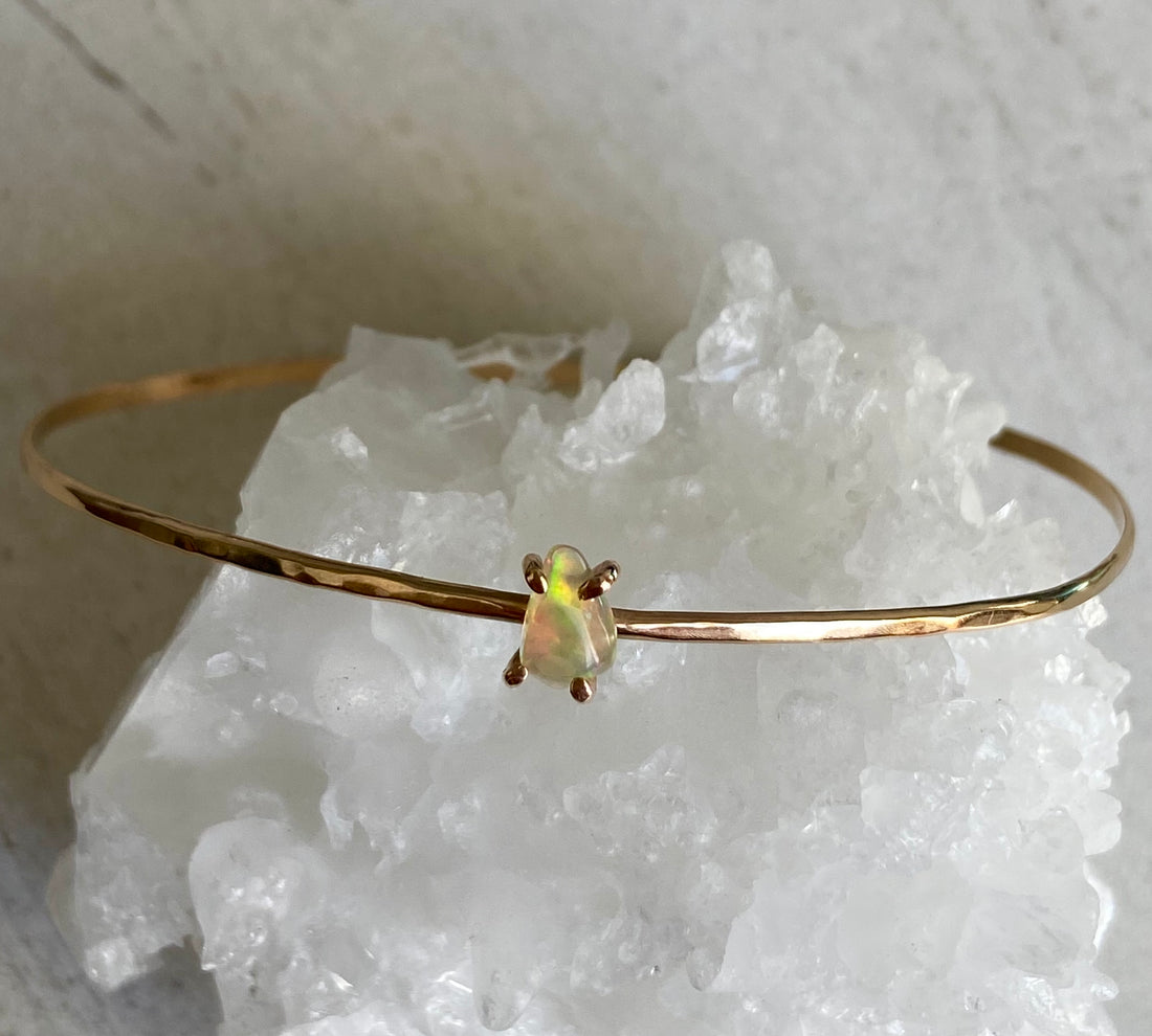 Ethiopian Welo Opal Bangle Bracelet