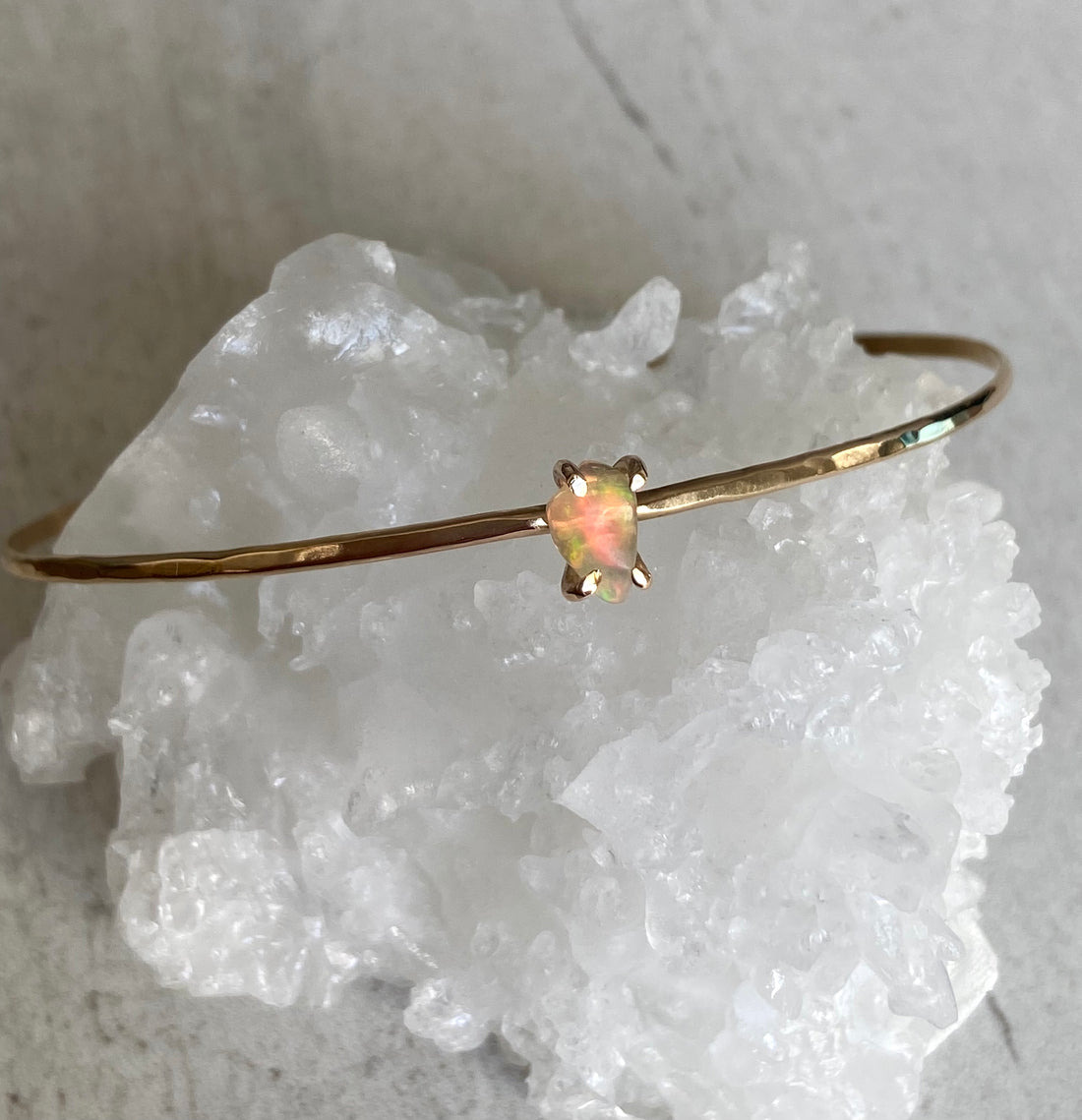 Ethiopian Welo Opal Bangle Bracelet