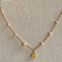 Ethiopian Opal Pendant Necklace, October Birthstone Necklace