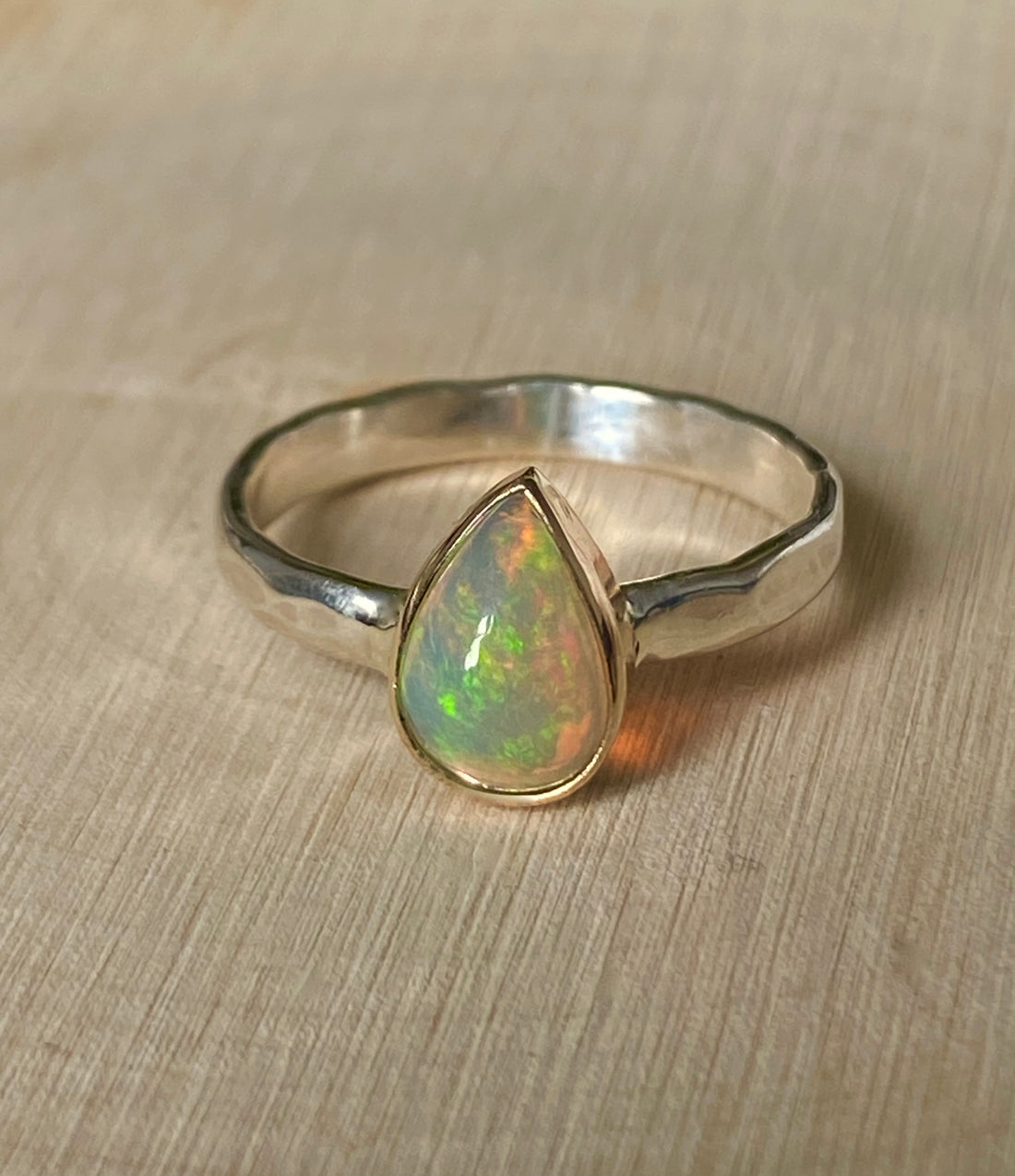 Ethiopian Welo Opal Ring, Alternative Wedding or Engagement Ring
