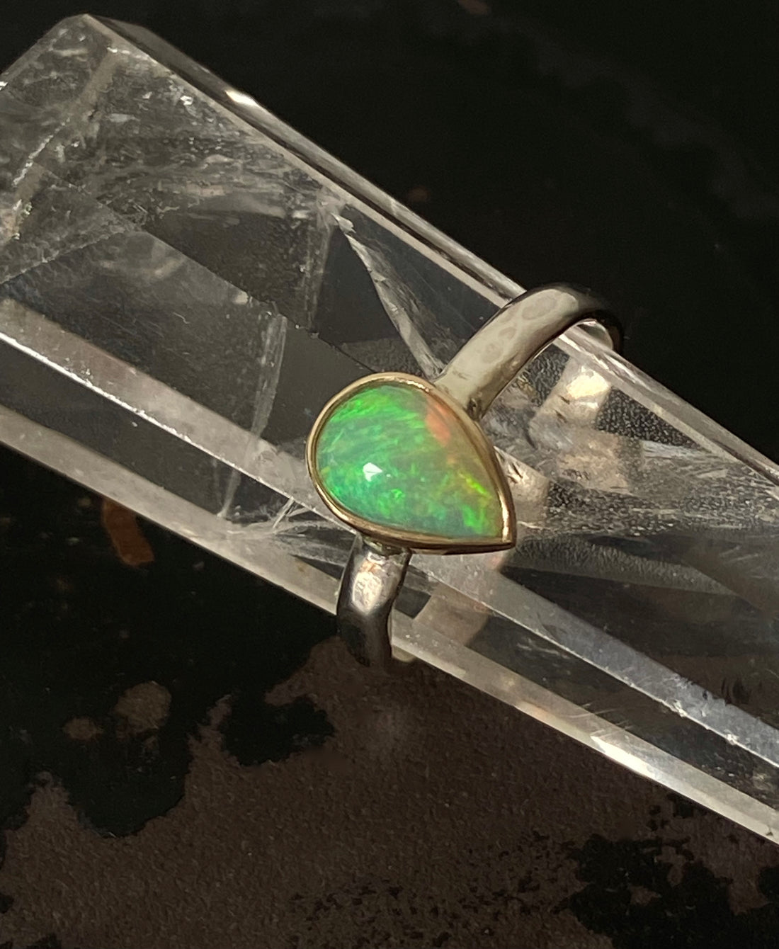 Ethiopian Welo Opal Ring, Alternative Wedding or Engagement Ring