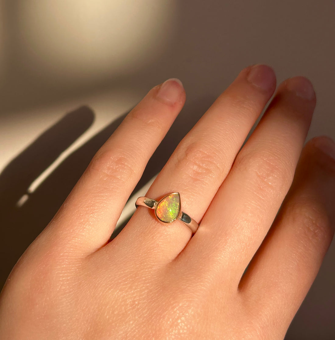 Ethiopian Welo Opal Ring, Alternative Wedding or Engagement Ring