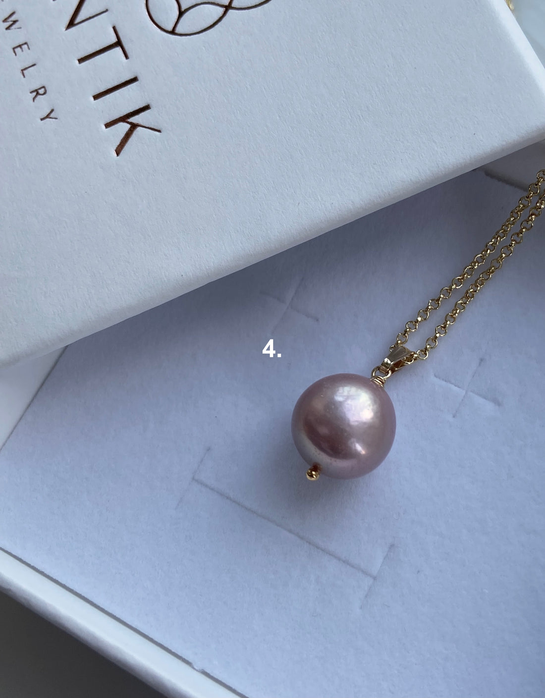 Large Edison Pearl Pendant Necklace, June Birthstone