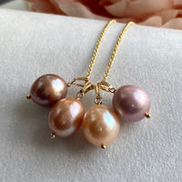 Large Edison Pearl Pendant Necklace, June Birthstone