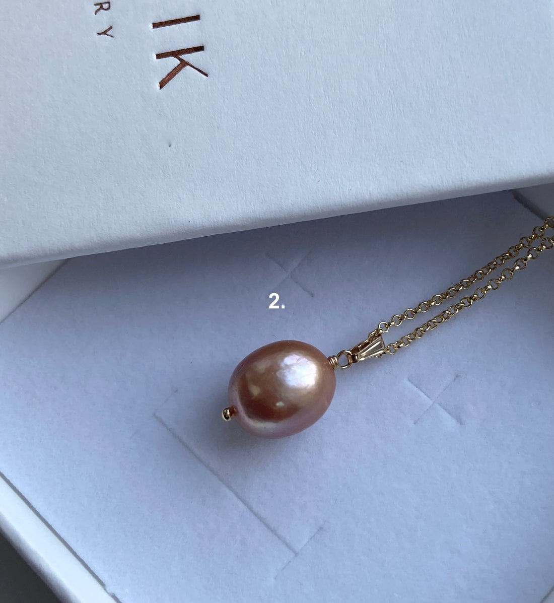 Large Edison Pearl Pendant Necklace, June Birthstone