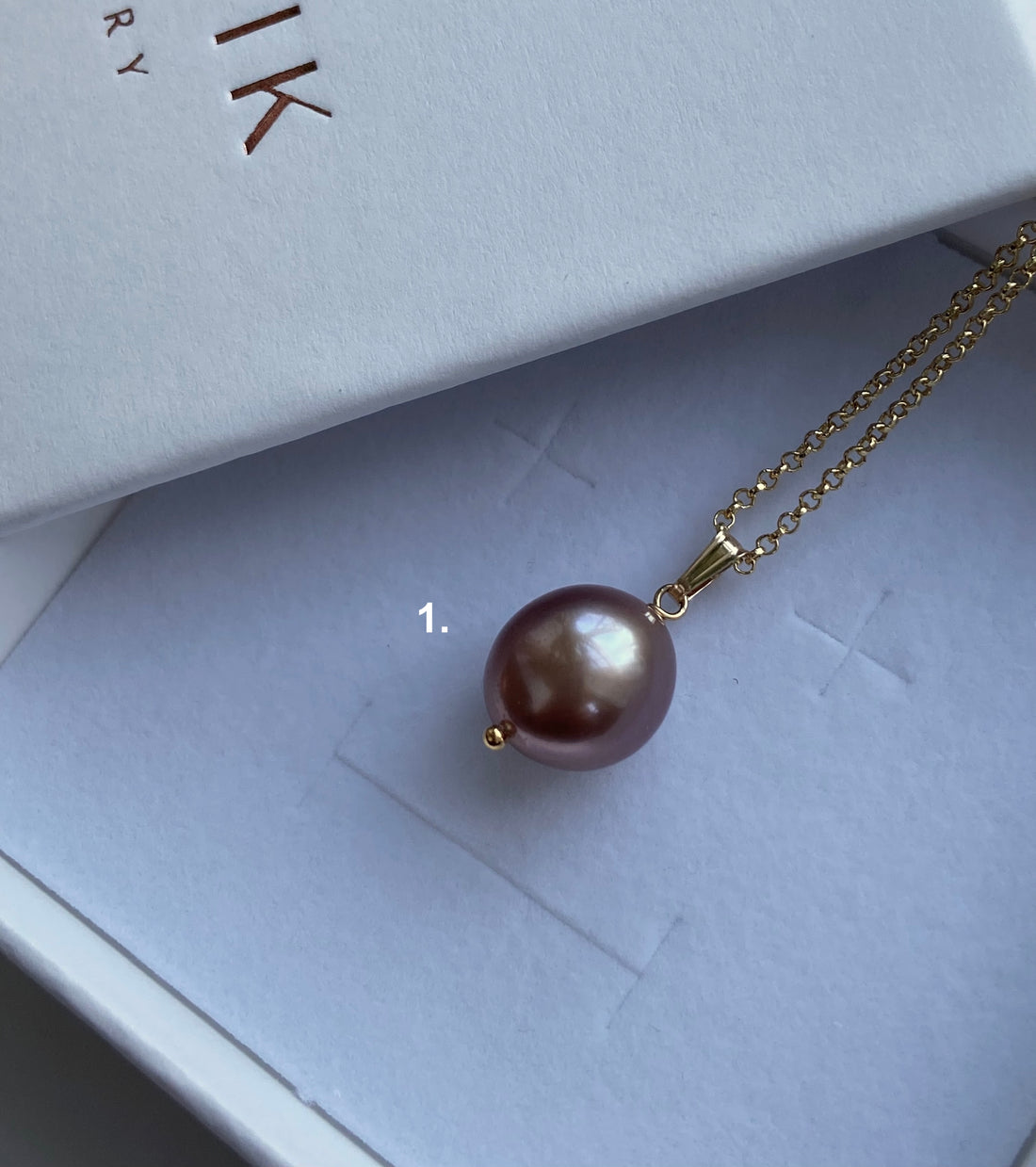 Large Edison Pearl Pendant Necklace, June Birthstone