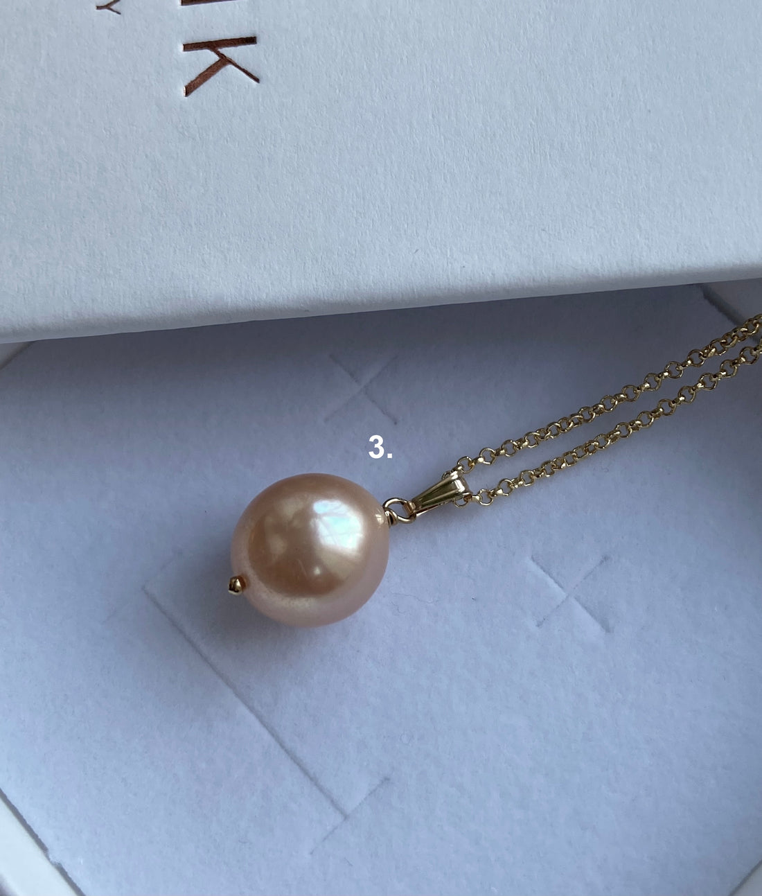 Large Edison Pearl Pendant Necklace, June Birthstone