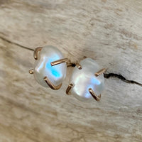 Keshi Pearl Stud Earrings, June Birthstone Earrings