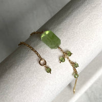 Peridot Chain Bracelet, August Birthstone Bracelet