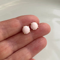 Pink Queen Conch Shell Stud Earrings