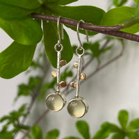 Long Prehnite Earrings