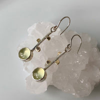 Long Prehnite Earrings