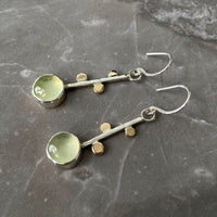 Long Prehnite Earrings