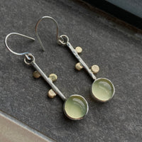 Long Prehnite Earrings