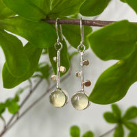 Long Prehnite Earrings