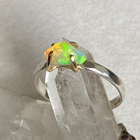 Raw Ethiopian Opal Ring, October Birthstone Ring