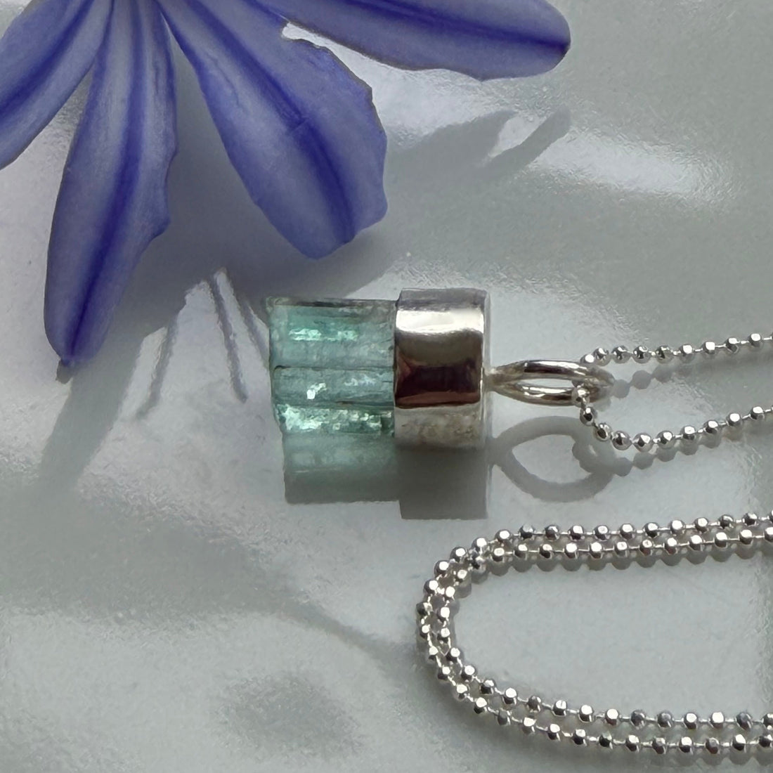 Zambian Emerald Pendant Necklace, May Birthstone