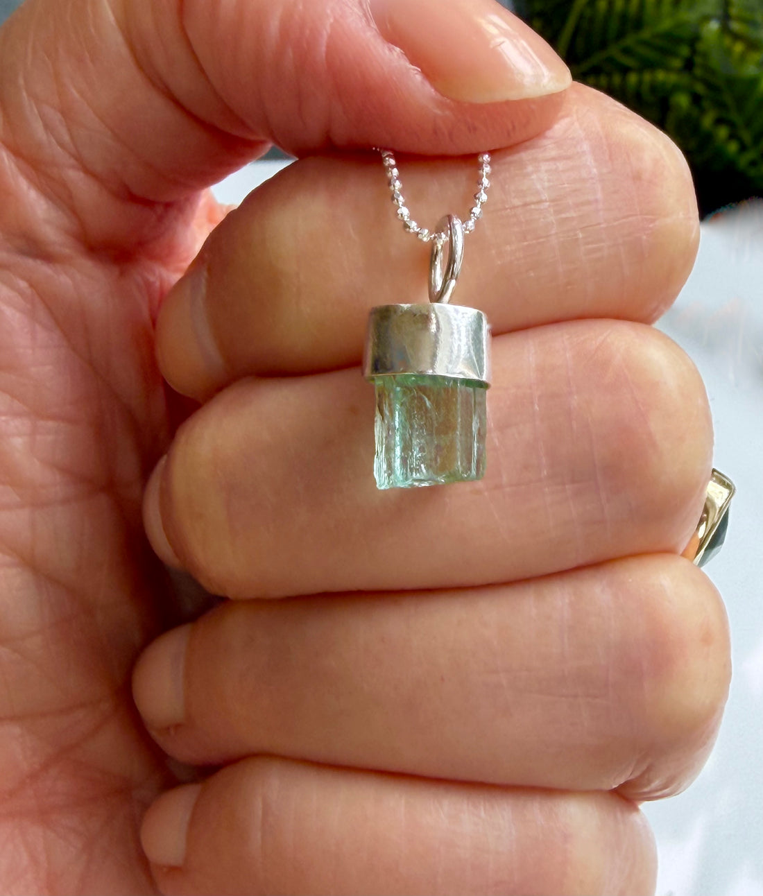 Zambian Emerald Pendant Necklace, May Birthstone