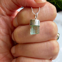 Zambian Emerald Pendant Necklace, May Birthstone