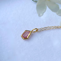 Pink Sapphire Pendant Necklace, September Birthstone Necklace