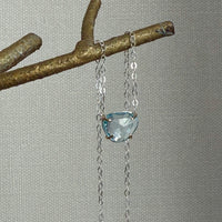 Sky Blue Topaz Pendant Necklace, November Birthstone
