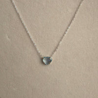 Sky Blue Topaz Pendant Necklace, November Birthstone