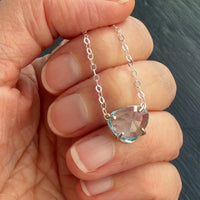 Sky Blue Topaz Pendant Necklace, November Birthstone