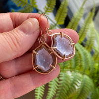 Natural Mexican Tabasco Geode Earrings