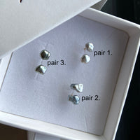 Tahitian Keshi Pearl Stud Earrings, June Birthstone Earrings