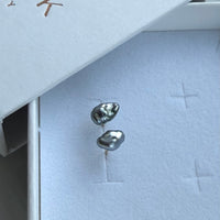 Tahitian Keshi Pearl Stud Earrings, June Birthstone Earrings