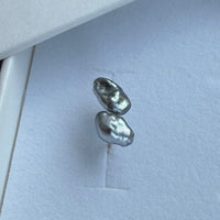 Tahitian Keshi Pearl Stud Earrings, June Birthstone Earrings