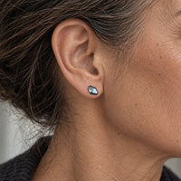 Tahitian Keshi Pearl Stud Earrings, June Birthstone Earrings