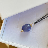 Natural Tanzanite Pendant Necklace, December Birthstone Necklace