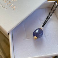 Natural Tanzanite Pendant Necklace, December Birthstone Necklace