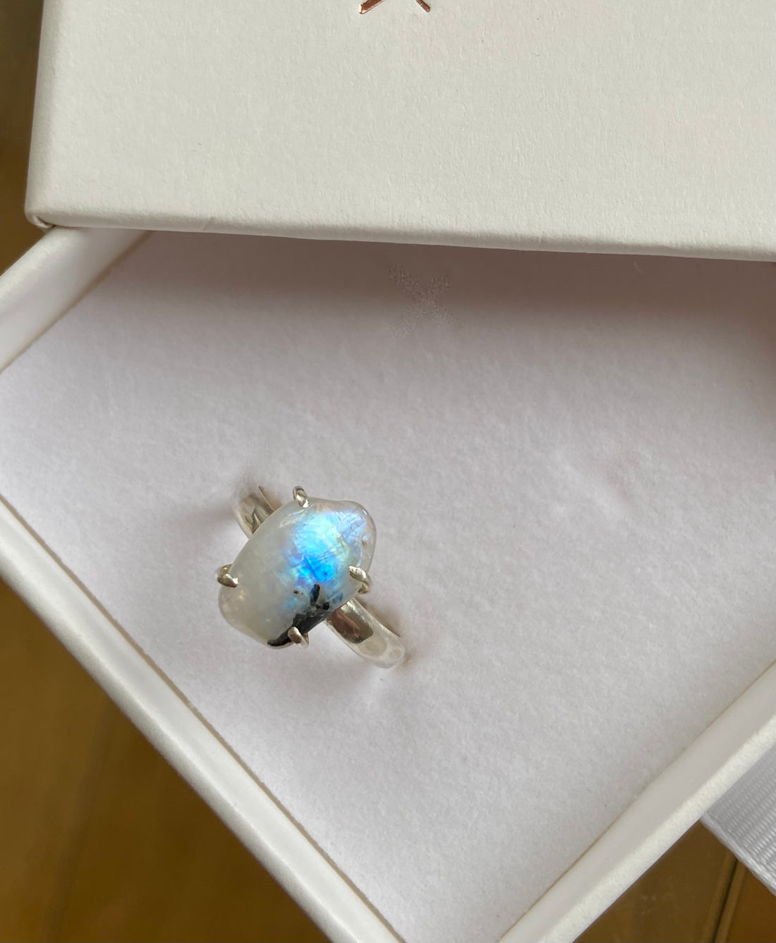 Moonstone Tourmaline Ring, October June Birthstone