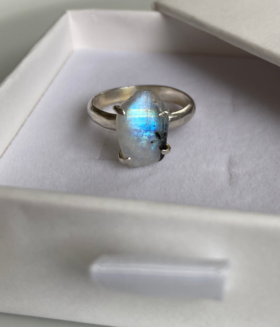Moonstone Tourmaline Ring, October June Birthstone