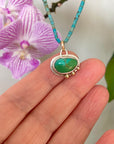 Arizona Turquoise Amulet Necklace, December Birthstone Necklace