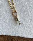 Watermelon Bicolor Tourmaline Crystal Pendant Necklace, October Birthstone Gift