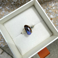 Australian Koroit Boulder Opal Ring, October Birthstone Ring