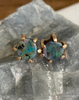 Australian Boulder Matrix Opal Stud Earrings, October Birthstone Earrings