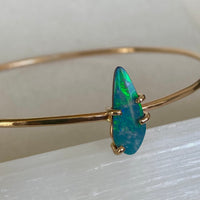 Australian Opal Bangle Bracelet, October Birthstone Bracelet