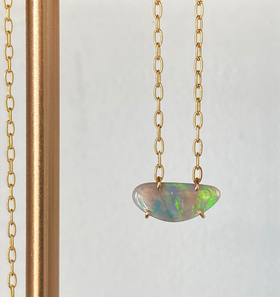 Australian White Opal Necklace
