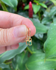 Emerald and 14k Gold Earrings, May Birthstone Earrings