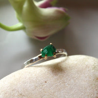 Emerald Ring, May Birthstone Ring, Wedding Engagement Ring