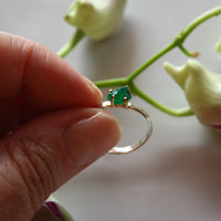 Emerald Ring, May Birthstone Ring, Wedding Engagement Ring