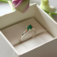 Emerald Ring, May Birthstone Ring, Wedding Engagement Ring