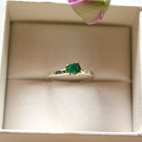 Emerald Ring, May Birthstone Ring, Wedding Engagement Ring